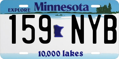 MN license plate 159NYB