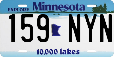 MN license plate 159NYN