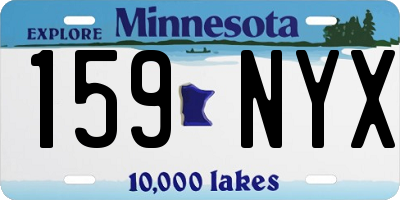 MN license plate 159NYX