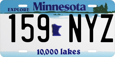 MN license plate 159NYZ