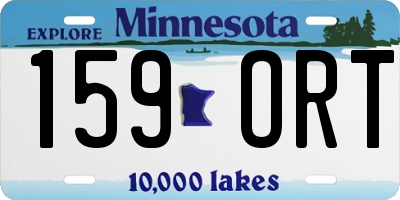 MN license plate 159ORT
