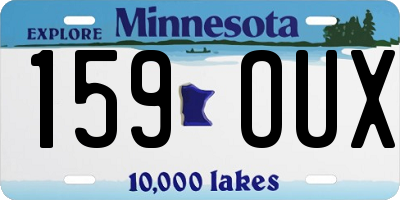 MN license plate 159OUX