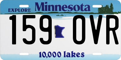 MN license plate 159OVR