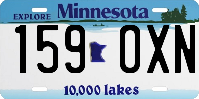 MN license plate 159OXN