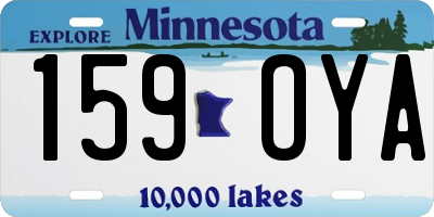 MN license plate 159OYA