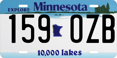 MN license plate 159OZB