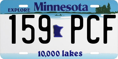 MN license plate 159PCF