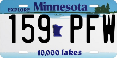 MN license plate 159PFW