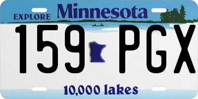 MN license plate 159PGX