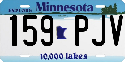 MN license plate 159PJV