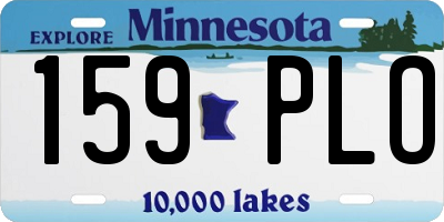 MN license plate 159PLO