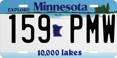 MN license plate 159PMW