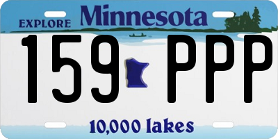 MN license plate 159PPP