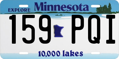 MN license plate 159PQI