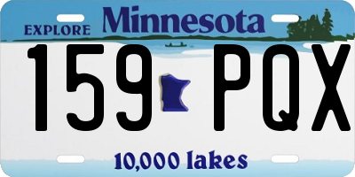MN license plate 159PQX