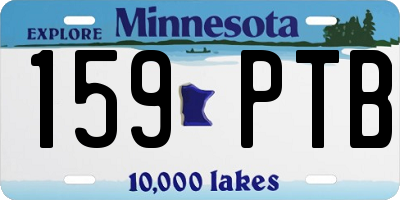 MN license plate 159PTB