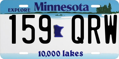 MN license plate 159QRW
