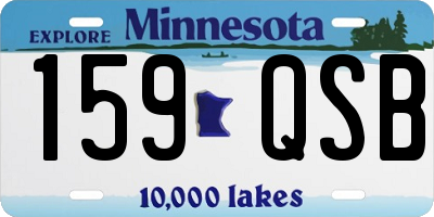 MN license plate 159QSB
