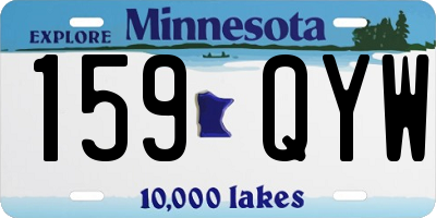 MN license plate 159QYW