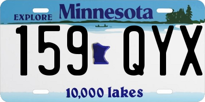 MN license plate 159QYX
