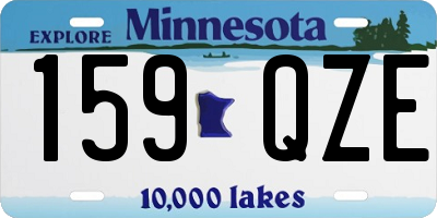 MN license plate 159QZE