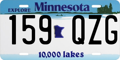 MN license plate 159QZG