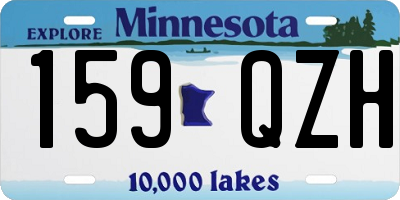 MN license plate 159QZH