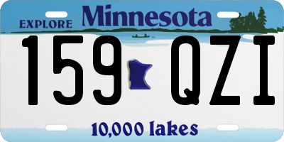 MN license plate 159QZI