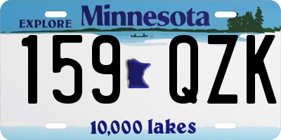 MN license plate 159QZK