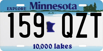 MN license plate 159QZT