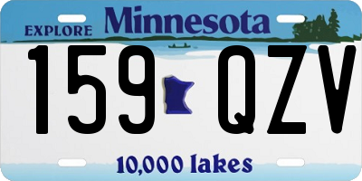 MN license plate 159QZV