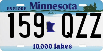 MN license plate 159QZZ
