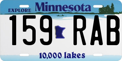 MN license plate 159RAB