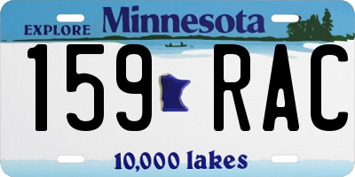 MN license plate 159RAC