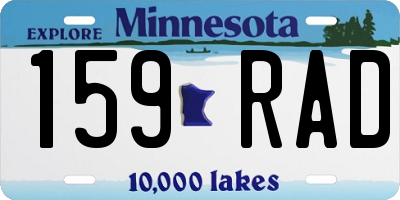 MN license plate 159RAD