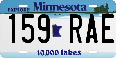 MN license plate 159RAE