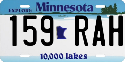 MN license plate 159RAH