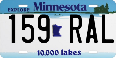 MN license plate 159RAL