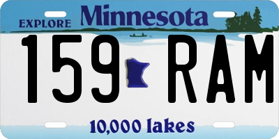 MN license plate 159RAM