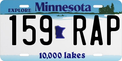 MN license plate 159RAP