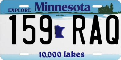 MN license plate 159RAQ