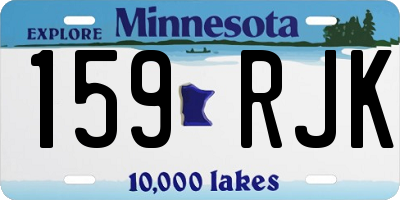 MN license plate 159RJK