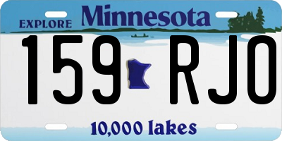 MN license plate 159RJO