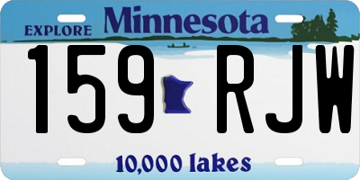 MN license plate 159RJW