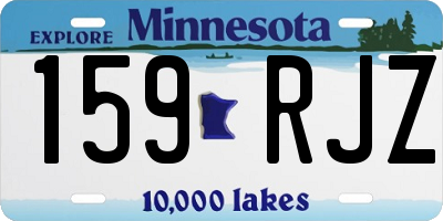 MN license plate 159RJZ