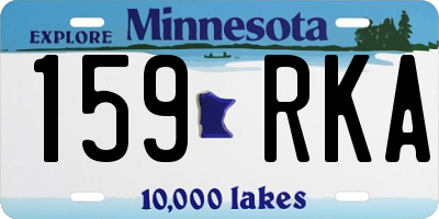 MN license plate 159RKA
