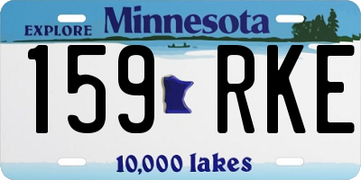 MN license plate 159RKE