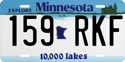 MN license plate 159RKF