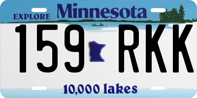 MN license plate 159RKK