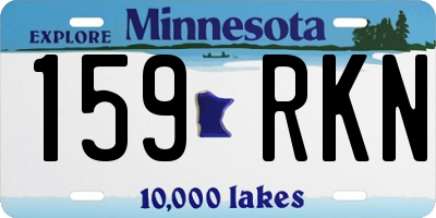 MN license plate 159RKN